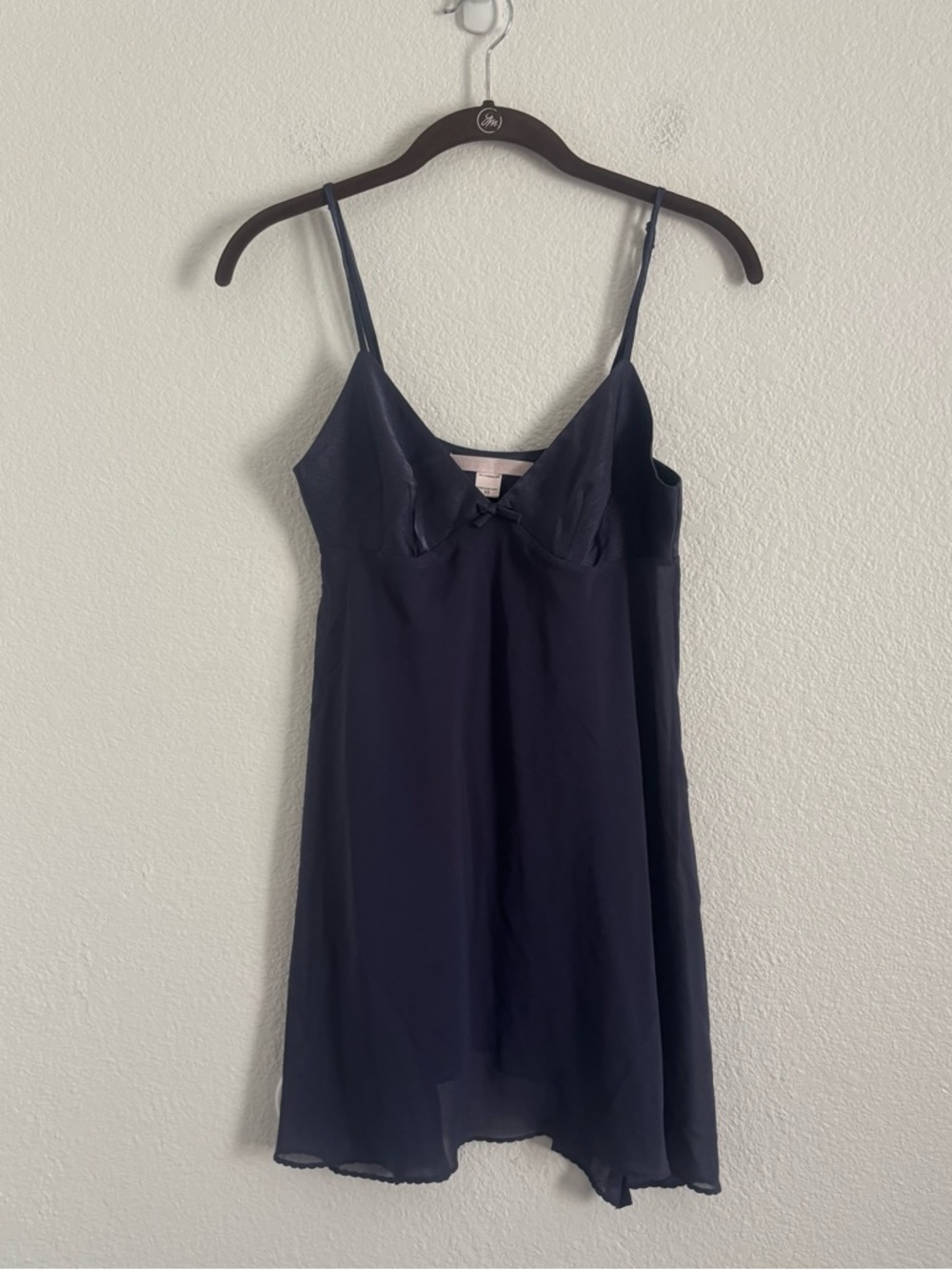 Victoria's Secret Vintage Size XS Blue Sheer Chiffon Chemise Slip Dress